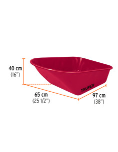 Carretilla 100 Litros Metálica - Impinchable - 580 Kg - Truper 2