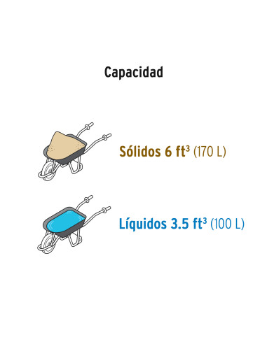 Carretilla 100 Litros Metálica - Impinchable - 580 Kg - Truper