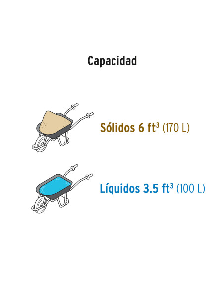 Carretilla 100 Litros Metálica - Impinchable - 580 Kg - Truper