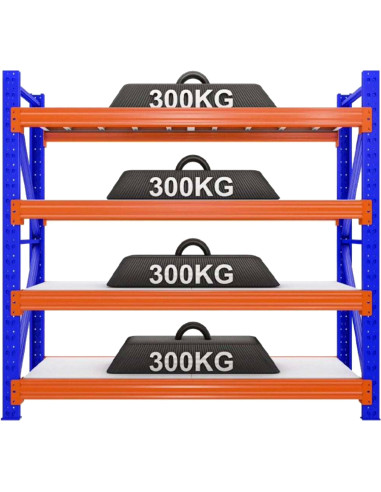 Estantería METALWORKS EST300 300 kg 4 Niveles 2000 mm