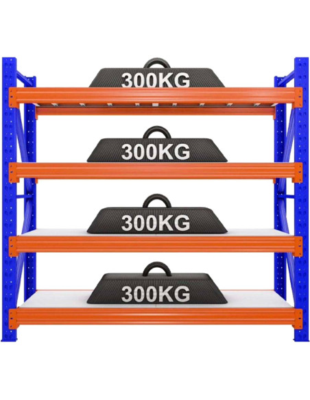 Estantería METALWORKS EST300 300 kg 4 Niveles 2000 mm