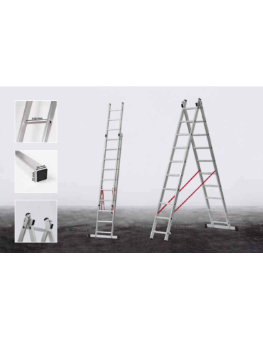 Escalera Profesional Elite X2 2x7 Aluminio 4,52 m EN 131
