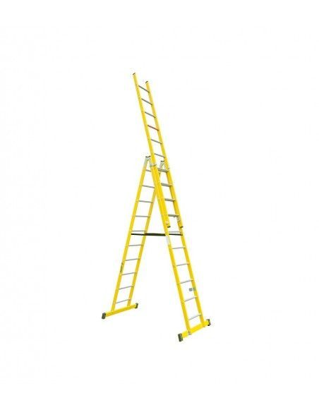 Escalera Fibra Tijera y Tramo 3X5 - 1,48+1,48+1,48 Metros