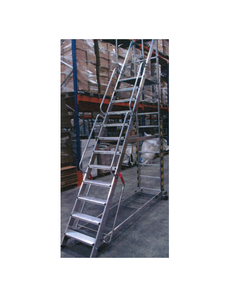 Escalera Industrial Móvil Aluminio PODIUM 3,50 M