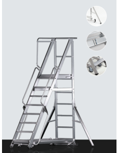 Plataforma Móvil Aluminio 11 Peldaños 4,30 m EN131 150 kg 2