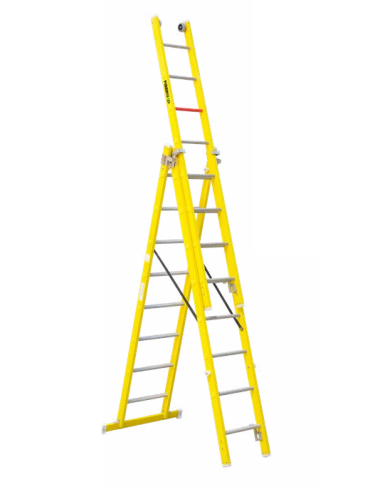 Escalera FTR Fibra de Vidrio 3x11 7,80 m EN131 150 kg