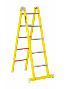 Escalera FHT Fibra de Vidrio 2x4 2,54 m EN131 150 Kg