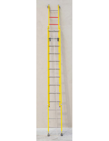 Escalera FC Fibra de Vidrio 2x13 Cuerda 6,57 m 100 kV