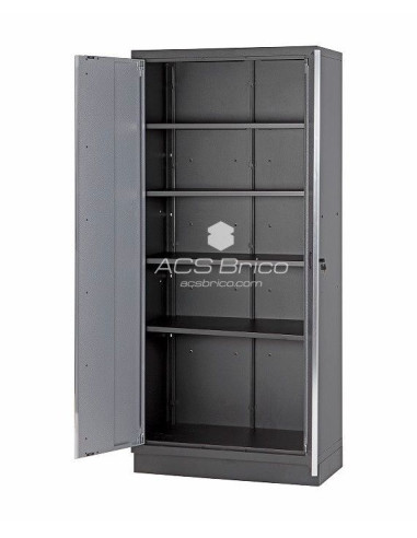 Armario Taller Doble Puerta 2 m 4 Baldas y Cerradura
