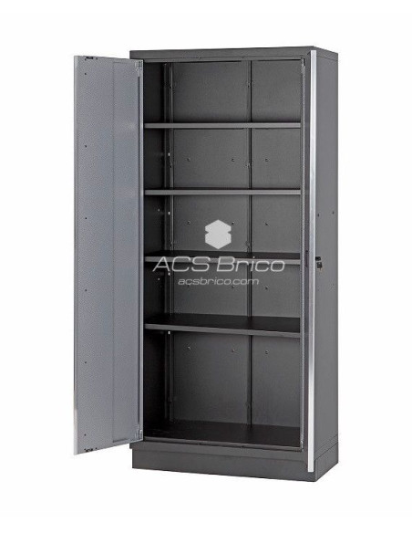 Armario Taller Doble Puerta 2 m 4 Baldas y Cerradura