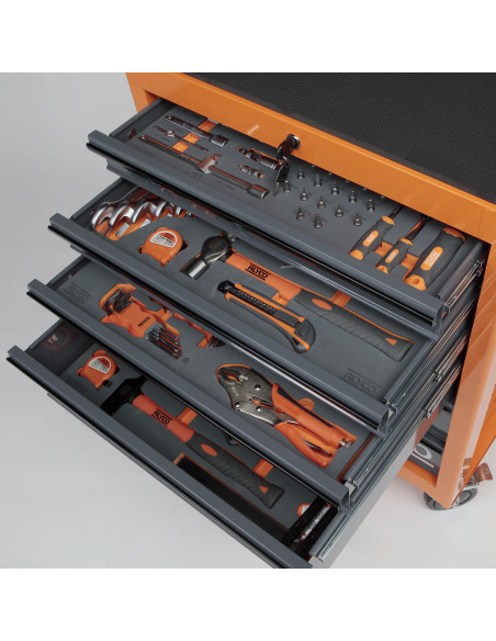 Carro Herramientas ALYCO ORANGE 6 Cajones 164 Herramientas 300 kg