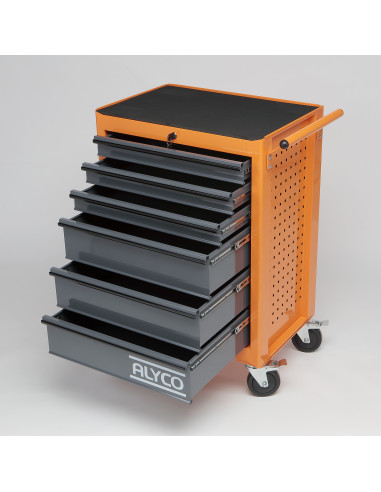 Carro Herramientas ALYCO ORANGE 6 Cajones 300 kg 678x460x1019 mm