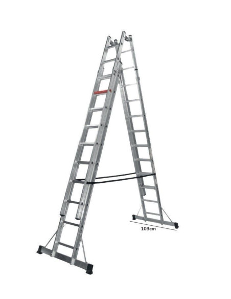 ESCALERA TRAMOS TELESCOPICA 4X10 - 2,98 METROS