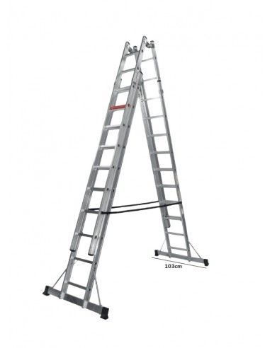 ESCALERA TRAMOS TELESCOPICA 4X14 - 4,10 METROS