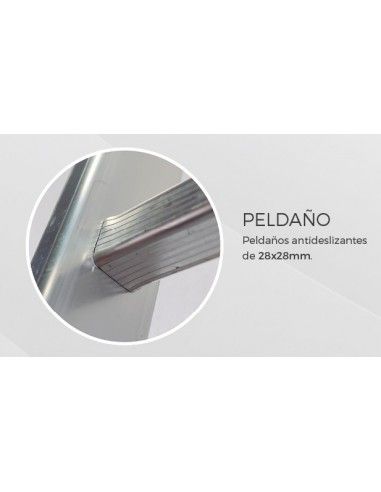 Escalera Aluminio 1x19 - 5 Metros - 66x25mm