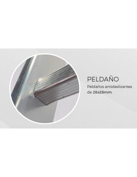 Escalera Aluminio 1x19 - 5 Metros - 66x25mm