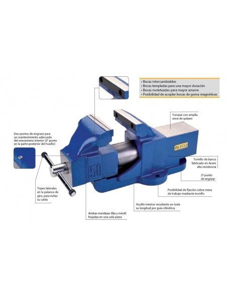 Tornillo de Banco 150 mm Alyco 199360