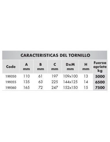 Tornillo de Banco 150 mm Alyco 199360