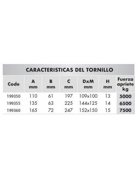 Tornillo de Banco 150 mm Alyco 199360