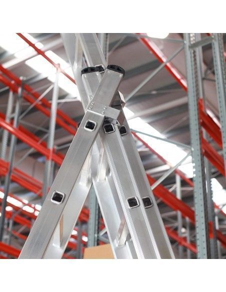 Escalera Aluminio Elite 3x12 - 3,44+3,44+3,44 M - 73-90-73x25mm