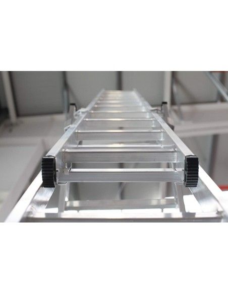 Escalera Aluminio 3x15 - 4+4+4 M - 80x25mm