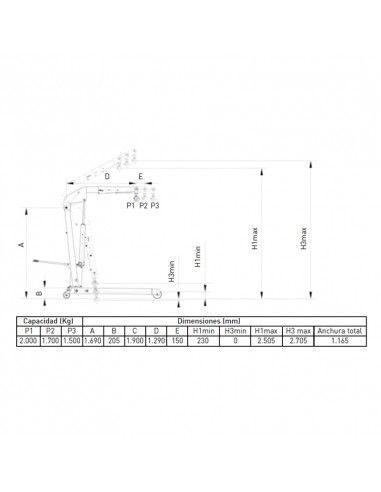 Grúa Plegable CAT6200T