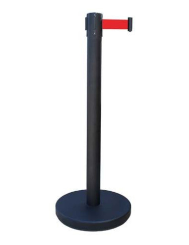 Poste Separador Negro Cinta Roja RECO2BKRE