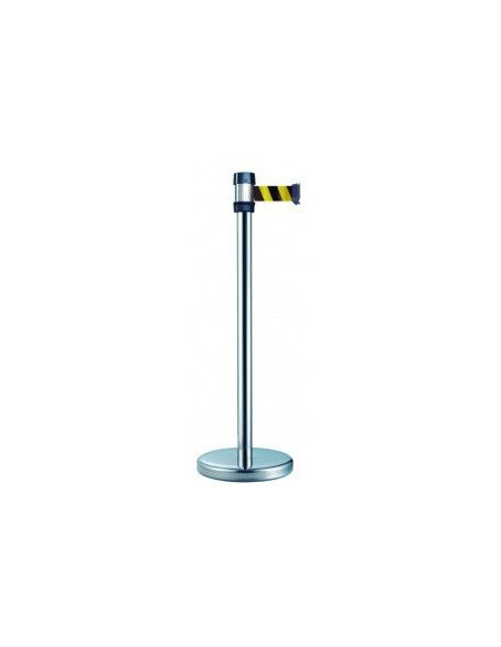 Poste Cromado Cinta Roja - Blanca 2 MT RS2SRRB