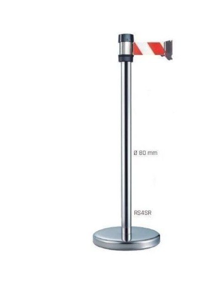 Poste Cromático Cinta Roja - Blanca 4 Mt