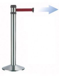 Poste Cromático Cinta Roja 4 MT Ø80mm