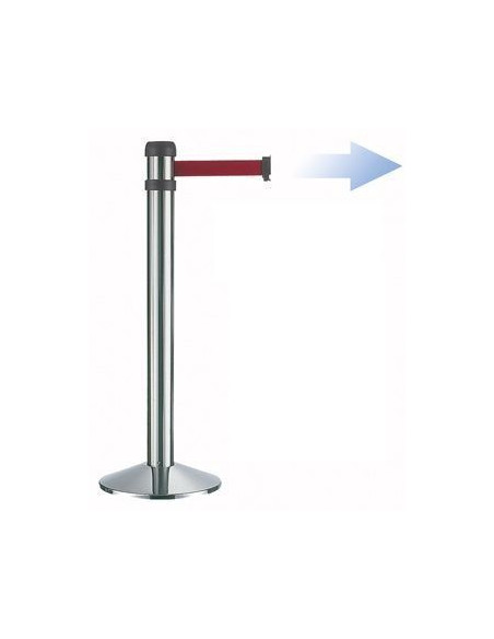 Poste Cromático Cinta Roja 4 MT Ø80mm