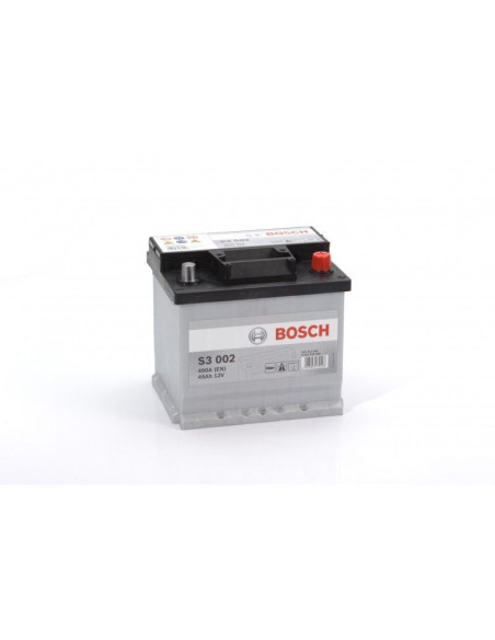 Batería Coche Bosch 45Ah 400A EN S3002 +Dcha