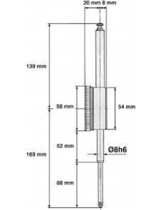 Reloj Comparador Profundidad 80mm 0.01mm 2