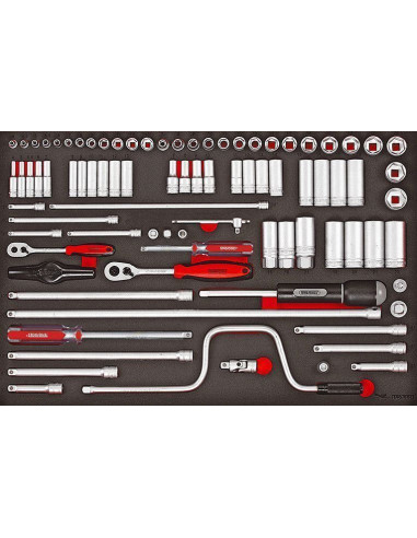 Juego De Vasos 1/4"-3/8" 86 Pzas Ttesk86