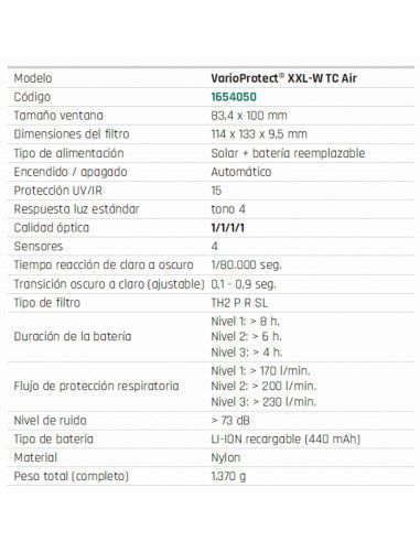 Casco De Soldadura Varioprotect Xxl-W Tc Air C/Filtro De Aire