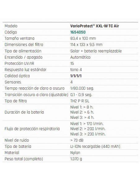 Casco De Soldadura Varioprotect Xxl-W Tc Air C/Filtro De Aire