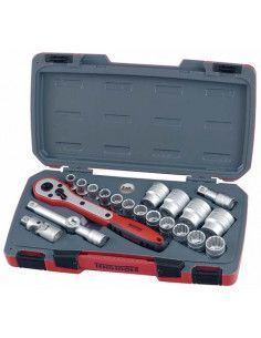 Juego De Llaves De Vaso Bihexagonal  1/2" T1221 21 Piezas