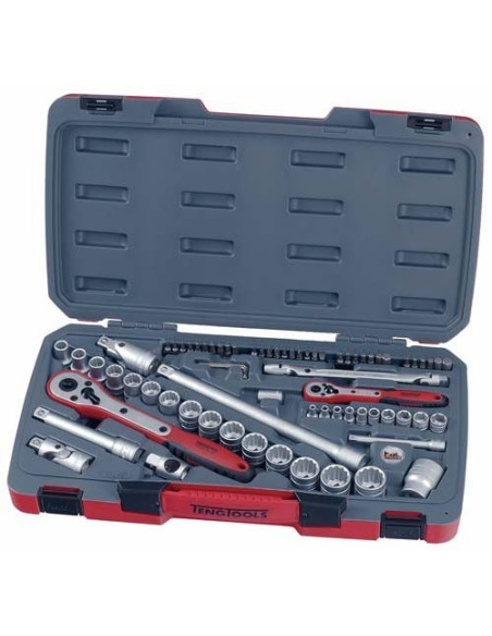 Juego De Llaves De Vaso Combinados 1/4"-1/2" T1272 72 Pzas