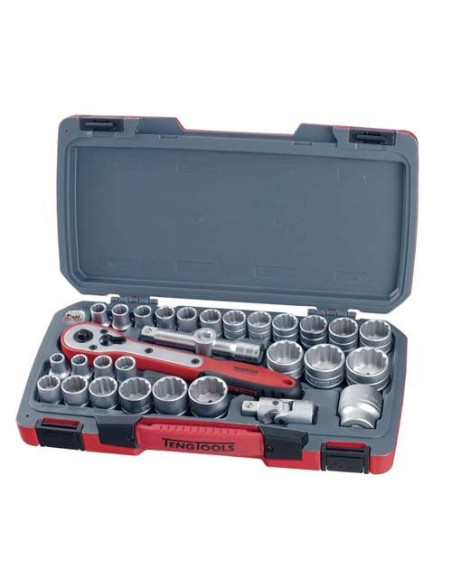 Juego De Llaves De Vaso Bihexagonal 1/2" T1230 30 Pzas