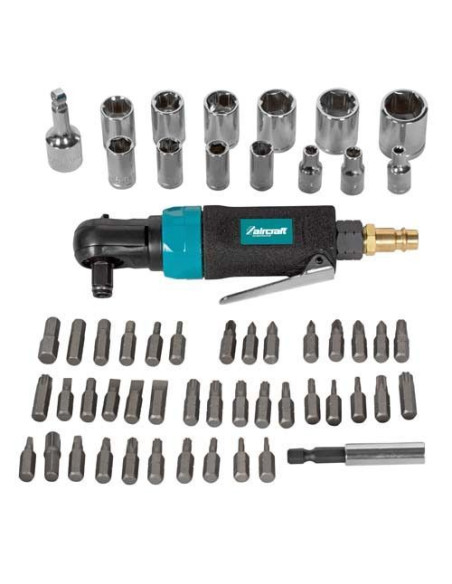 Carraca Aire Comprimido Rs 3/8" C/Pu  Puntas Y Vasos Rs 3\8" Pro