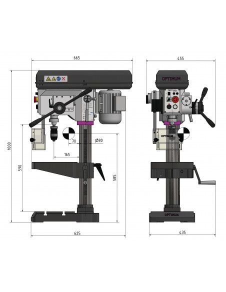 Taladro Con Avance Automático  Dh 28ft - 400v