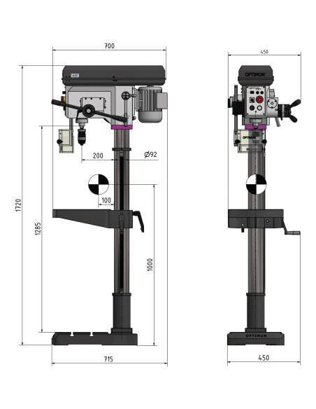Taladro Con Avance Automático   Dh 28fs - 400v