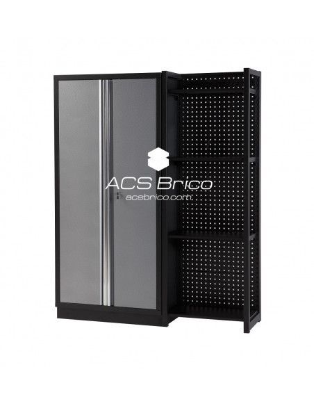 Conjunto Taller Armario Alto Doble y Estantería Simple Alyco 129860