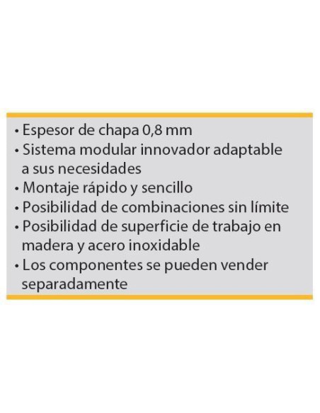 Conjunto Taller 7 Módulos S/Inox Alyco