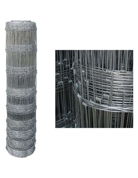 Malla Anudada Metálica - 120 cm - 9x15 cm - 50 m