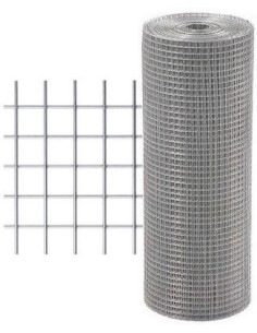 Malla Electrosoldada Galvanizada - 12x12 mm - 1,4 mm - 0,6x25 m