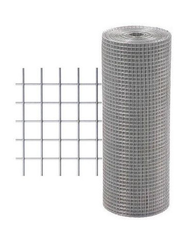 Malla Electrosoldada Galvanizada - 12x12 mm - 1,4 mm - 0,6x25 m