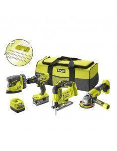 Pack Taladro Percutor + Amoladora + Sierra y Lijadora...