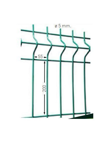Panel Valla Hércules Plus Verde 2,50x1,025 m