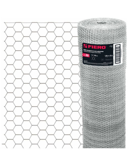 Malla Hexagonal Acero Galvanizado 25 mm 1,5m 45m
